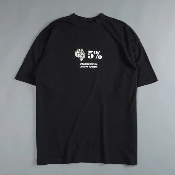 DARC Sport 5% Forever Premium Tee Black Rich Piana Collab "One Day You May" - Picture 2 of 3